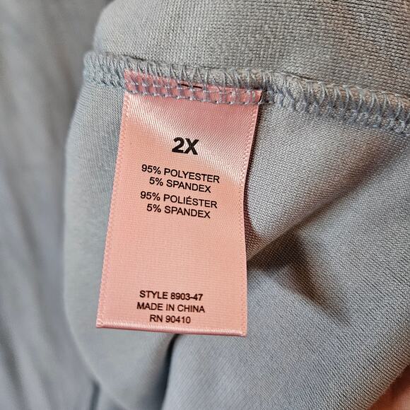 Juicy Couture Blue Velour Sleep Dress Size 2X Nightgown Rhinestone Logo Y2K - Picture 5 of 9